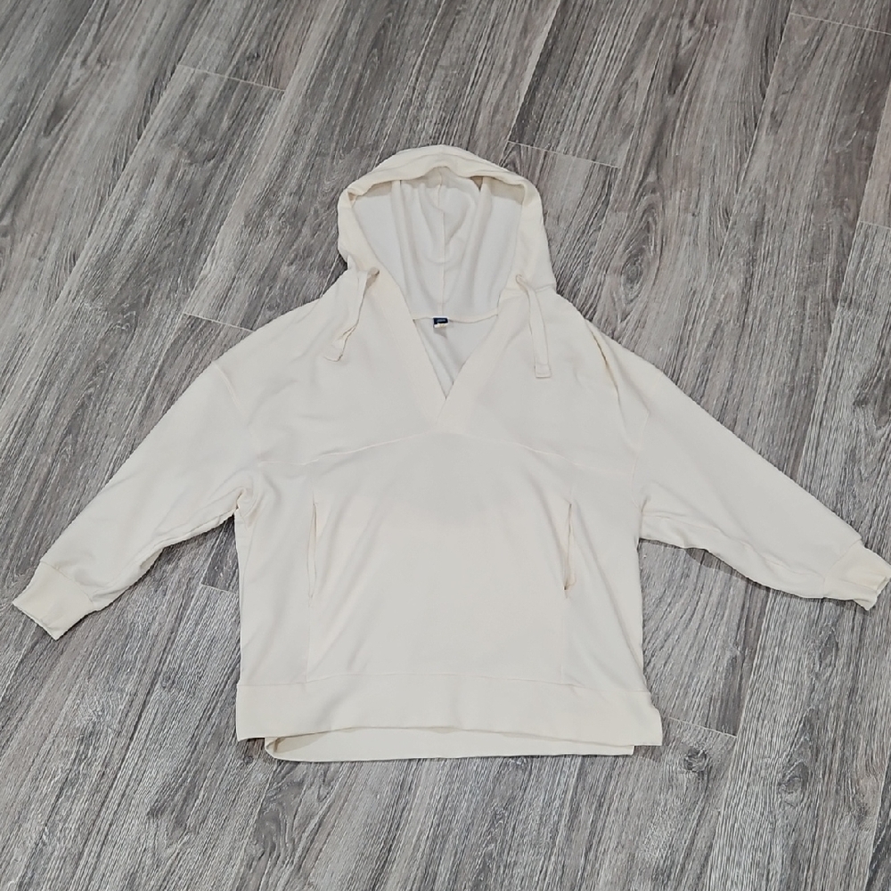 Cream Hooded Sweatshirt